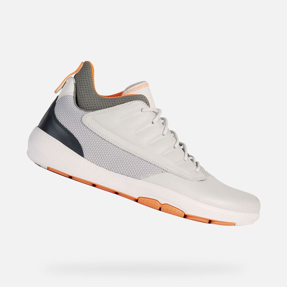 Geox Sneakers White/Orange Modual Abx - Geox Mens Shoes - ITSKQH076